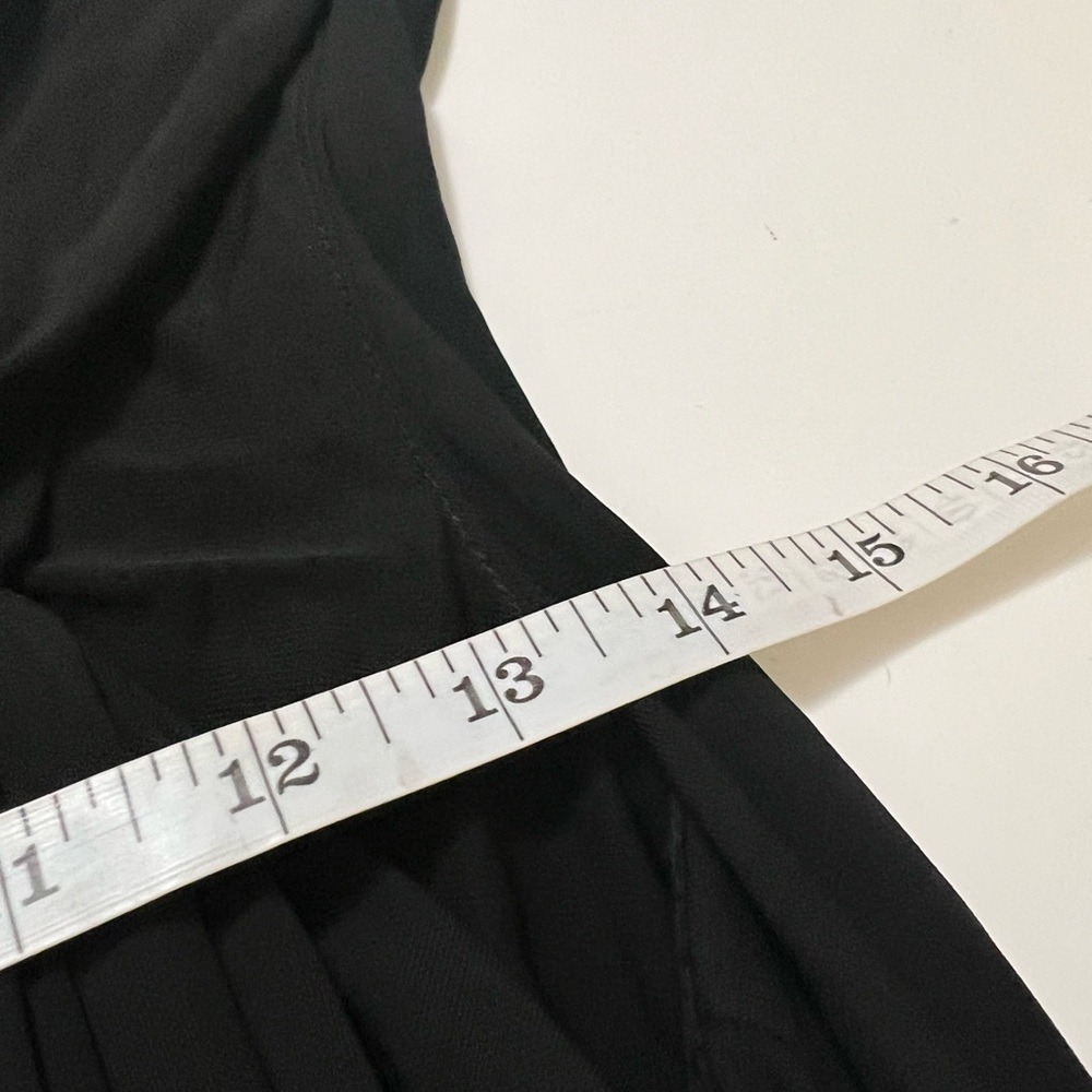 Yigal Azrouel Black One Shoulder Asymmetric Draped Cocktail Dress Petal Trim - Picture 10 of 13